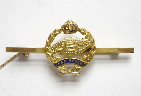 Royal Tank Corps 1924 gold and enamel sweetheart brooch