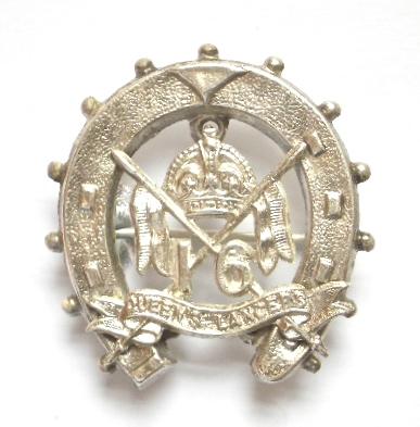 16th Queens Lancers silver regimental sweetheart brooch 