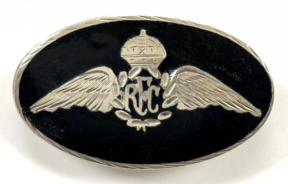 Royal Flying Corps pilot's wing silver RFC sweetheart brooch