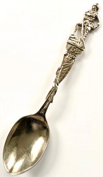 5th VB South Wales Borderers 1906 hallmarked silver regimental spoon