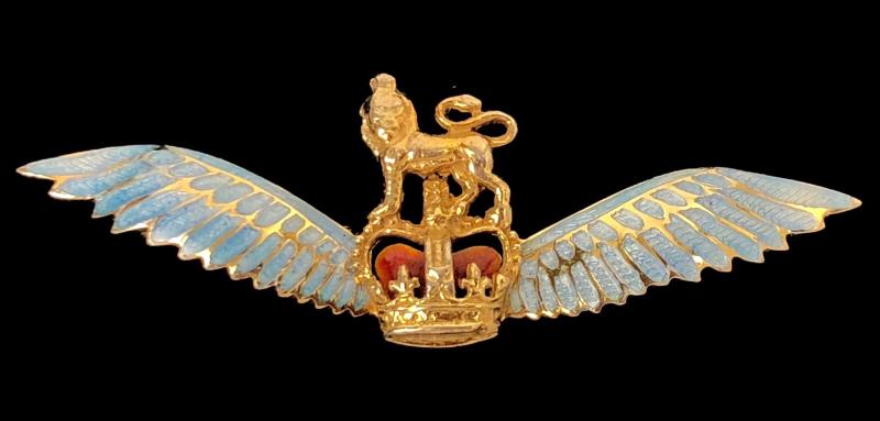 Army Flying Badge pilot wing 1981 Hm Gold regimental brooch by James William Benson
