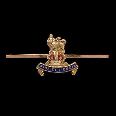 Royal Army Pay Corps gold regimental sweetheart brooch