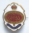 Grenadier Guards white faced enamel sweetheart brooch