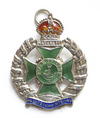 Rifle Brigade silver and enamel regimental watch fob
