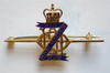13th 18th Royal Hussars gold & enamel regimental brooch by Garrard