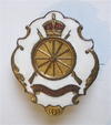 WW1 Army Cyclist Corps Northern white faced enamel sweetheart brooch
