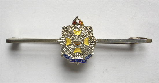 WW1 Border Regiment silver & enamel sweetheart brooch