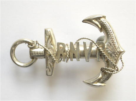 Royal Navy Volunteer Reserve 1916 silver anchor RNVR brooch