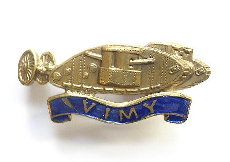WW1 Tanks Vimy battle brooch