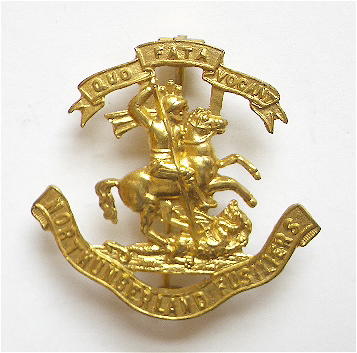 WW1 Northumberland Fusiliers gilt sweetheart brooch