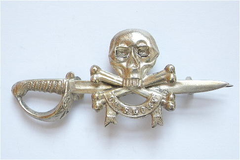 17th Lancers silver cavalry sword regimental brooch