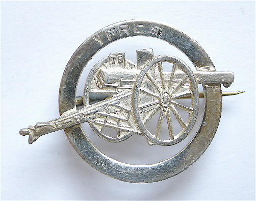 WW1 Ypres French 75 Field Gun battle brooch