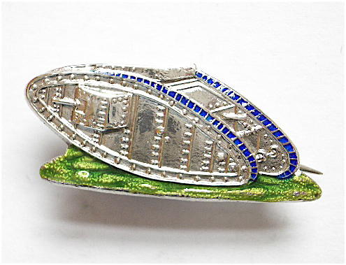 WW1 Tank Corps silver sweetheart brooch