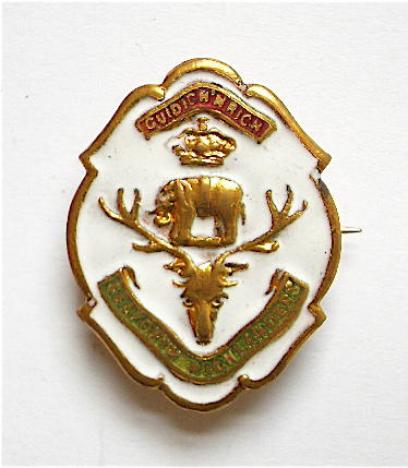 Seaforth Highlanders white faced enamel sweetheart brooch