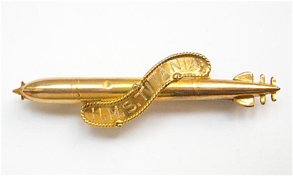 HMS Titania gold torpedo brooch submarine depot ship Blyth