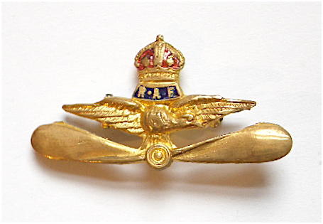 Royal Air Force wing and propeller RAF sweetheart brooch circa 1918 