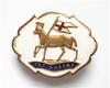 The Queens Regiment white faced enamel sweetheart brooch 