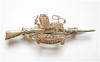 Herefordshire Regiment 1915 silver rifle sweetheart brooch