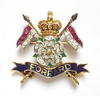The Queens Own Yorkshire Yeomanry diamond and ruby regimental brooch
