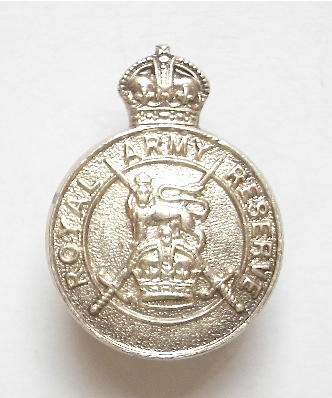 Royal Army Reserve 1938 hallmarked silver lapel badge