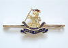 West Riding Regiment 15ct gold and enamel sweetheart brooch