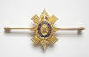 Black Watch gold and enamel regimental sweetheart brooch