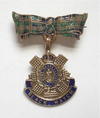 Black Watch tartan bow regimental sweetheart brooch