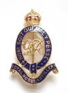 Royal Horse Artillery 1949 hallmarked gold and enamel sweetheart brooch