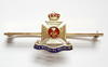 Wiltshire Regiment gold and enamel sweetheart brooch