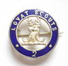 Lovat Scouts Yeomanry silver and enamel sweetheart brooch