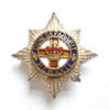 4/7th Royal Dragoon Guards silver and enamel sweetheart brooch