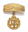Auxiliary Territorial Service ATS pendant on field service cap brooch