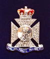 Wiltshire Regiment diamante and enamel sweetheart brooch