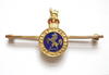 Royal West Kent Regiment gold and enamel sweetheart brooch