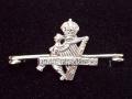 Royal Irish Rifles silver sweetheart brooch