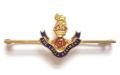 Loyal North Lancashire Regiment gilt and enamel sweetheart brooch