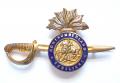Northumberland Fusiliers gilt and enamel sweetheart brooch