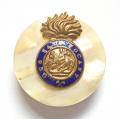 Northumberland Fusiliers gilt and enamel mother of pearl sweetheart brooch