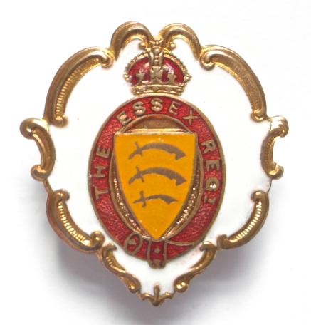 Essex Regiment white faced enamel sweetheart brooch