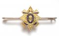 9th Bn Highland Light Infantry 15ct gold regimental sweetheart brooch