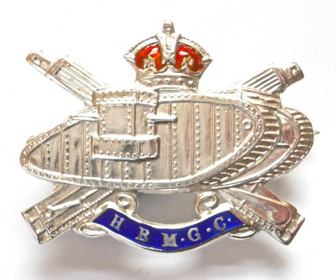Heavy Brigade Machine Gun Corps silver tank sweetheart brooch