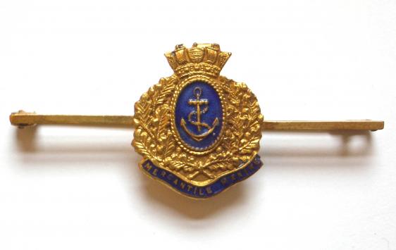 Mercantile Marine gilt and enamel sweetheart brooch