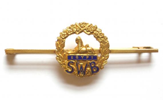 South Wales Borderers gilt and enamel sweetheart brooch