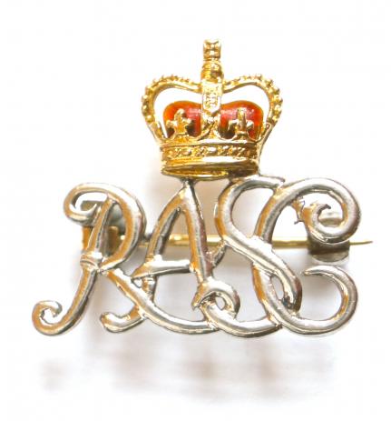 Royal Army Service Corps 1956 gold regimental brooch by Garrard