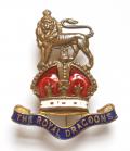 1st Royal Dragoons gilt and enamel sweetheart brooch