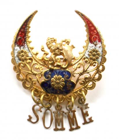 WW1 Somme Battle Sweetheart Brooch.