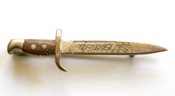 WW1 Bruxelles Battle Bayonet Sweetheart Brooch.