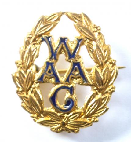 WW1 Women's Army Auxiliary Corps Gilt & Enamel Regimental Sweetheart Brooch.