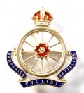 WW1 Hampshire Cyclist Battalion Silver & Enamel Regimental Sweetheart Brooch by Thomas Lynton Mott, Birmingham.