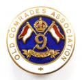 The 9th (Queen's Royal) Lancers Old Comrades Association, Cavalry Regiment Gentleman's Lapel Badge.